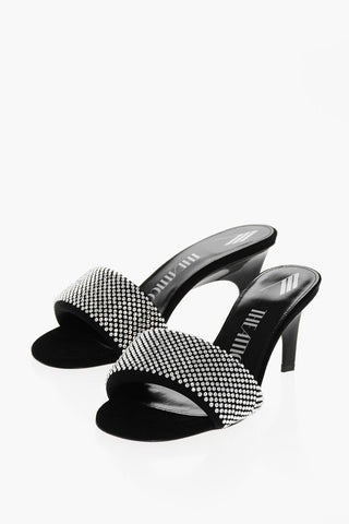 Rhinestoned REM Mules 6cm