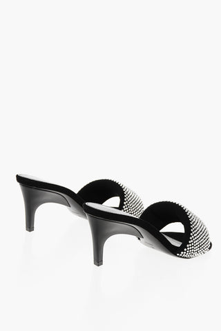 Rhinestoned REM Mules 6cm