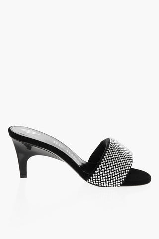 Rhinestoned REM Mules 6cm