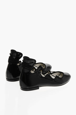 Ballerine in Vernice LIMBO con Design Allacciato