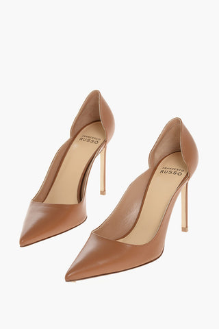 Pumps in Pelle con Tacco a Spillo 9cm