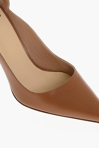 Pumps in Pelle con Tacco a Spillo 9cm