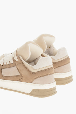 Sneakers Mid in Pelle con Maxi Lacci