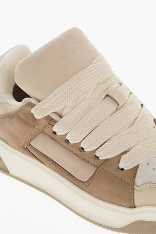 Sneakers Mid in Pelle con Maxi Lacci