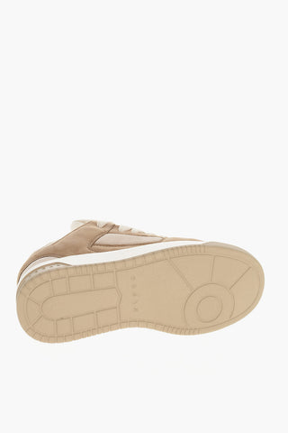 Sneakers Mid in Pelle con Maxi Lacci