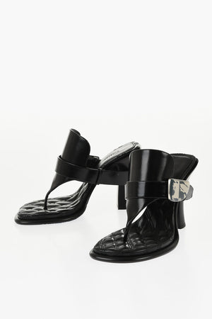 가죽 쪼리 샌들 버클 10cm