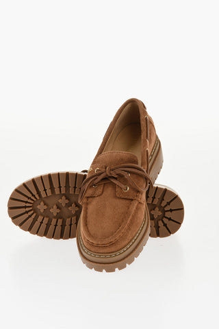 Suede Lace-Up Moccasins CAMERON