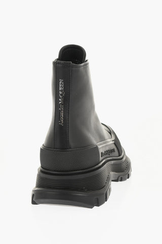 Stivaletti Zip-up in Pelle con Suola Chunky