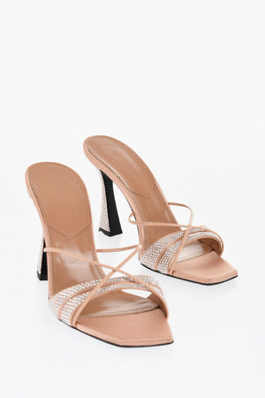 Satin Mules LUST with Crystals 9cm