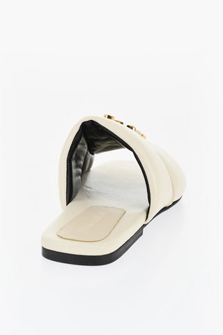 Eco-Leather Slides with Front Logo