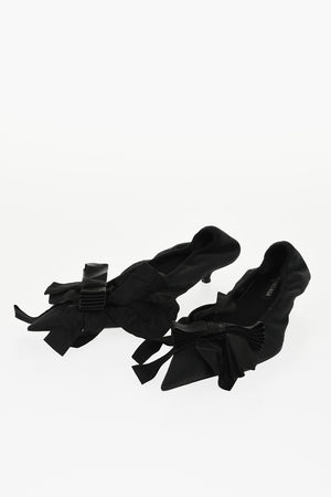 Pumps in Tessuto LOUIS con Fiocco Frontale 2cm