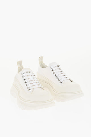 Canvas Lace-up Sneakers with Chunky Sole