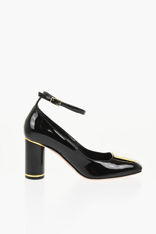 Patent Leather MISS DIOR Pumps with Ankle Strap 8cm