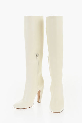 Leather Knee-length Boots with Cuir Sole 11cm