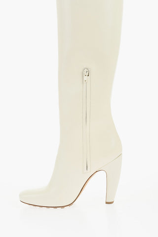 Leather Knee-length Boots with Cuir Sole 11cm