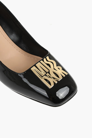 Patent Leather MISS DIOR Pumps with Ankle Strap 4cm