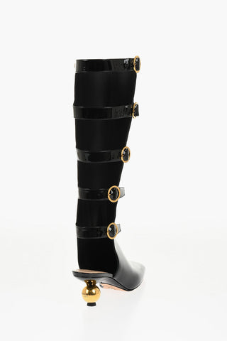 Patent Leather IDOL Boots with Statement Heel and Cut-outs 6cm
