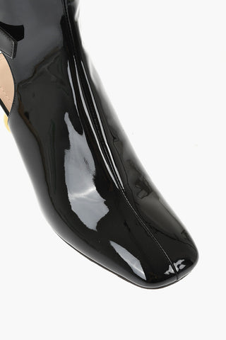Patent Leather IDOL Boots with Statement Heel and Cut-outs 6cm