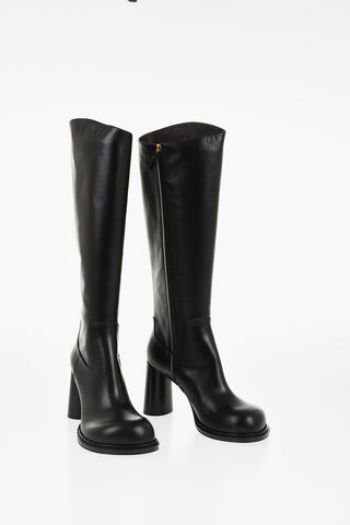 Brushed Leather CLIFF Under the Knee Boots 9cm