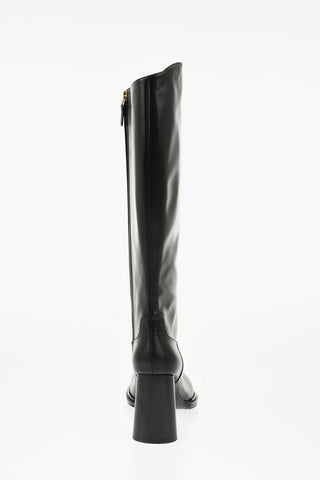 Brushed Leather CLIFF Under the Knee Boots 9cm