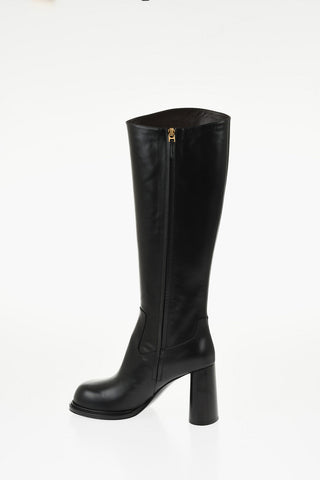 Brushed Leather CLIFF Under the Knee Boots 9cm