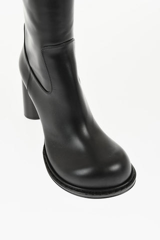 Brushed Leather CLIFF Under the Knee Boots 9cm