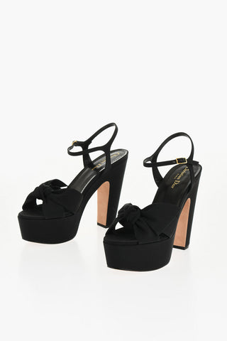 Plateau-Sandalen MUSE mit vorderer Schleife 12cm