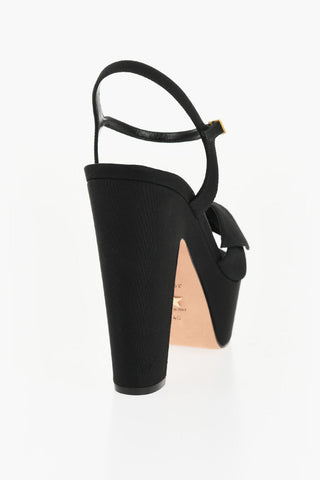 Plateau-Sandalen MUSE mit vorderer Schleife 12cm