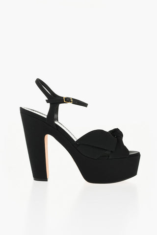 Plateau-Sandalen MUSE mit vorderer Schleife 12cm