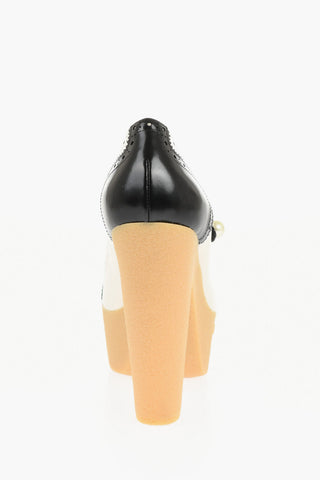Mary Jane SPECTATOR Pumps with Brogue Finish 13cm