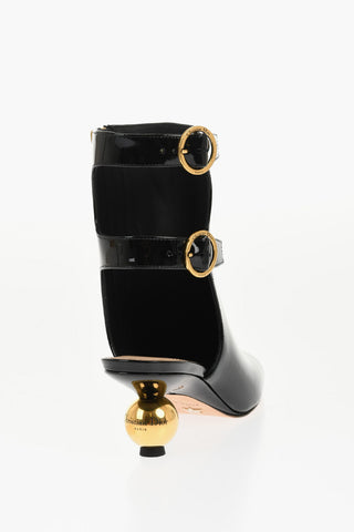 Patent Leather IDOL Booties with Statement Heel and Cut-outs 6cm