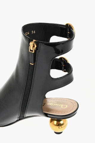 Patent Leather IDOL Booties with Statement Heel and Cut-outs 6cm