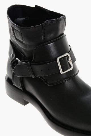Stivaletti Biker Pull-on in Pelle