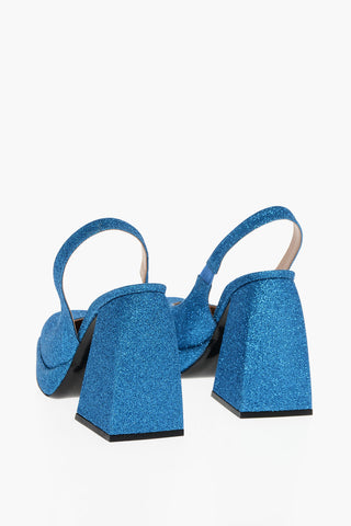 Slingbacks Glitterate con Tacco Chunky 12cm