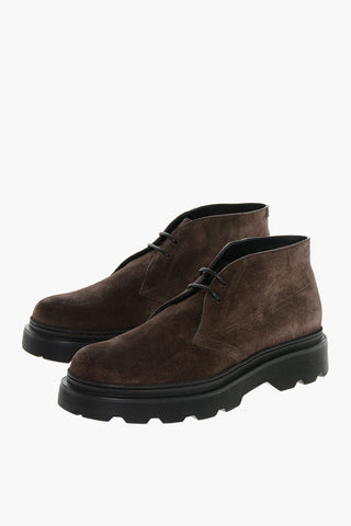 Polacchine in Suede con Suola Carrarmata