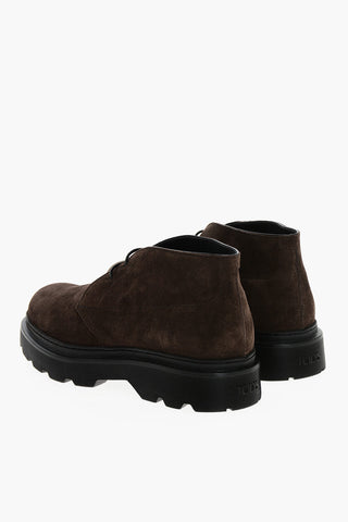 Polacchine in Suede con Suola Carrarmata