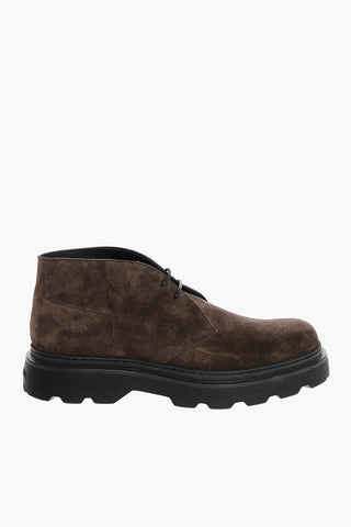 Polacchine in Suede con Suola Carrarmata