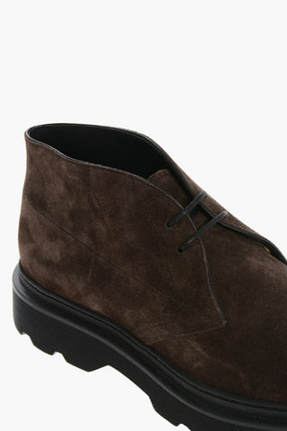 Polacchine in Suede con Suola Carrarmata