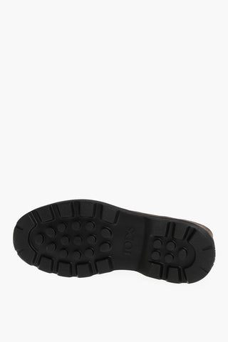 Polacchine in Suede con Suola Carrarmata