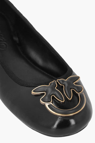 Lace-up GIOIA Ballet Flats with Front Logo