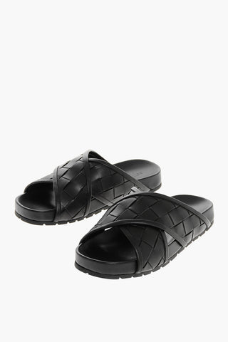 Woven Leather TARIK Criss Cross Sandals