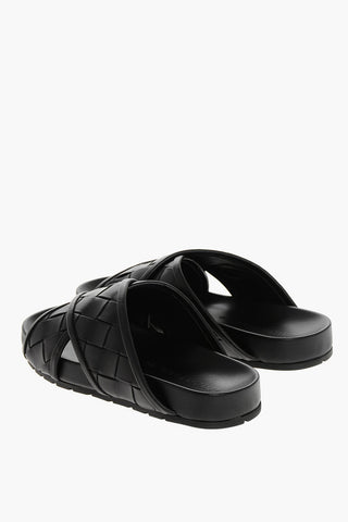 Woven Leather TARIK Criss Cross Sandals