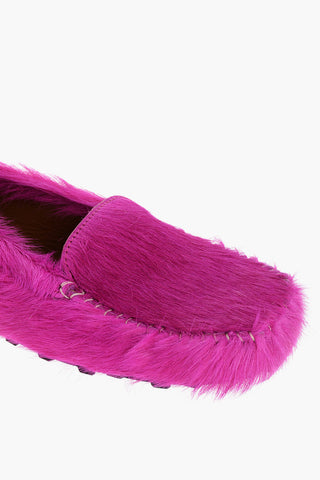 Mocassini in Pelliccia PONY con Suola in Gomma