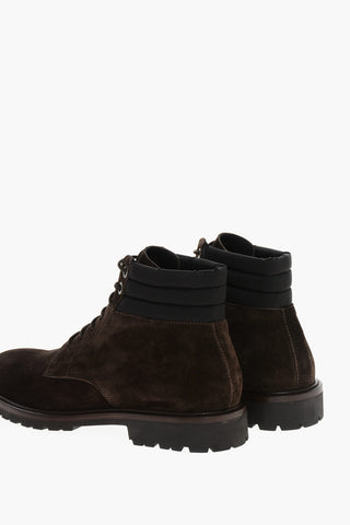 Suede Lace-Up Ankle Boots CANNICCI with Lug Sole