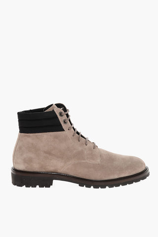Suede Lace-Up Boots CANNICCI with Lug Sole