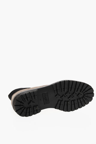 Suede Lace-Up Boots CANNICCI with Lug Sole
