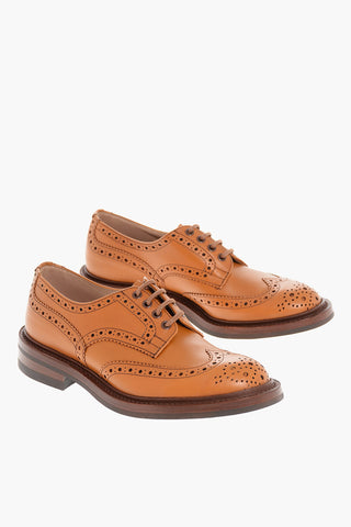 Leather BOURTON Derby Shoes with Brogue Finish