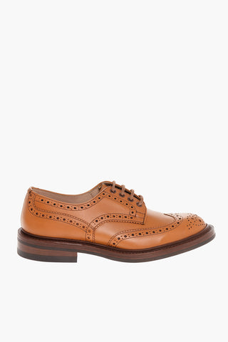 Leather BOURTON Derby Shoes with Brogue Finish