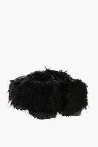 Eco-Fur Lace-Up Shoes