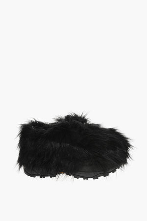 Eco-Fur Lace-Up Shoes